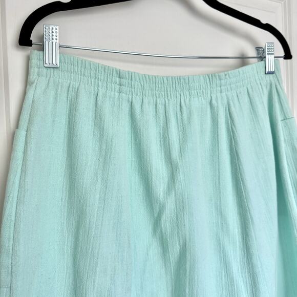 Vintage Pykettes Skirt Women's 12 Baby Blue A-line Midi Cottage Country Prairie - Picture 7 of 13